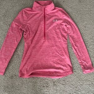 Under Armour HeatGear Pink Quarter-Zip Top